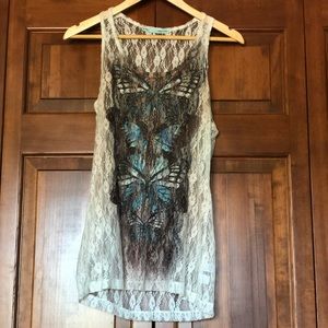 Maurices lace butterfly tank